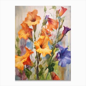 Fall Flower Painting Canterbury Bells 2 Canvas Print