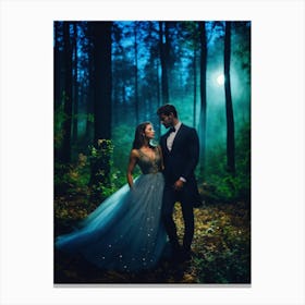 Fairytale Wedding In The Forest Canvas Print