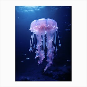 Mauve Stinger Jellyfish Ocean Realistic 2 Canvas Print