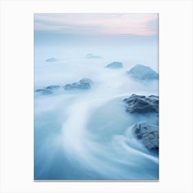 Foggy morning landscape Canvas Print