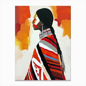 Navajo Nights; A Minimalist Dream ! Native American Art Canvas Print