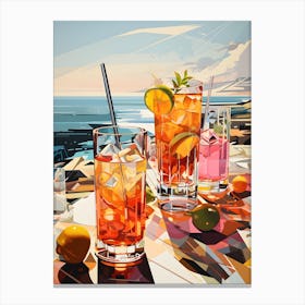 Cocktails at the Beach Canvas Print