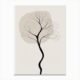 Tree Line Art Abstract 6 Canvas Print