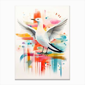 Bird Painting Collage Seagull 2 Canvas Print