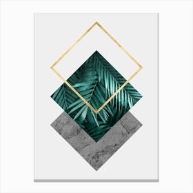 Geometric and botanical 5 Canvas Print