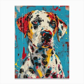 Dalmatian dog colourful painting Canvas Print