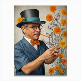 Man In A Top Hat Canvas Print