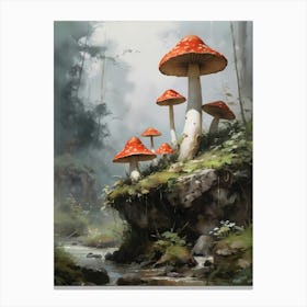 Mushrooms Painting (31) Canvas Print