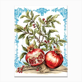 Pomegranate Illustration 7 Canvas Print