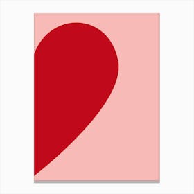 Pink-Red Heart Canvas Print