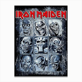 Trends International Iron Maiden Grid Wall Poster Canvas Print