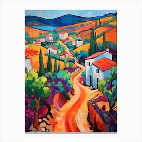 Agrigento Italy 3 Fauvist Painting Canvas Print