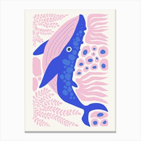 Whale Ocean Collection Boho Canvas Print
