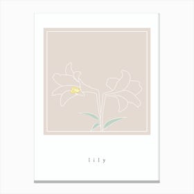 Lily - Botanical Art Canvas Print