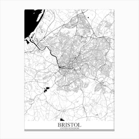 Bristol White Black Canvas Print