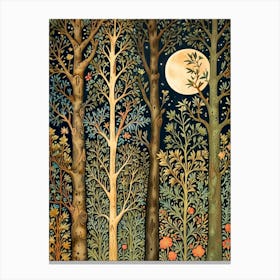 William Morris Moonlight In The Forest 101 Canvas Print