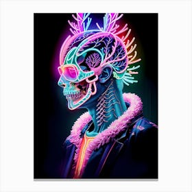 Neon Skull Canvas Print Canvas Print