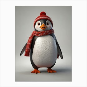 Christmas Penguin Canvas Print