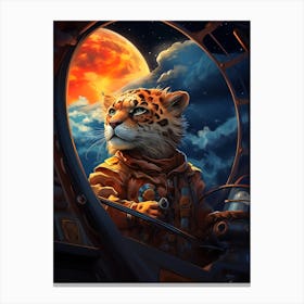 Space Leopard Canvas Print