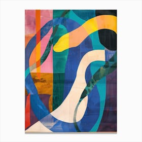 Snake 1 Cut Out Collage Canvas Print