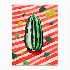Zucchini Summer Illustration 4 Canvas Print