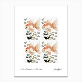Cute Animals Collection Goldfish 4 Canvas Print