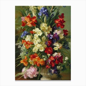 Gladioli Painting 4 Flower Canvas Print