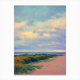 Beadnell Bay Beach Northumberland Monet Style Canvas Print