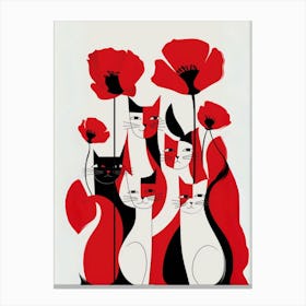 Poppy Cats Canvas Print