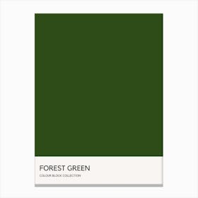 Forest Green Colour Block Poster Canvas Print