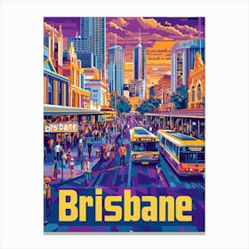 Aihrgdesign A 1970s Inspired Travel Poster For Brisbane Depic Baaae801 85f5 4aa3 9bbb 88c7df68fc17 1 Canvas Print