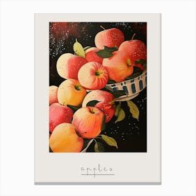 Art Deco Apples 1 Poster Canvas Print