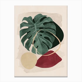 Tropical Leaf Abstract Art 42 Canvas Print