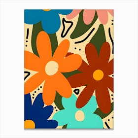 Abstract Flowers 3 Canvas Print