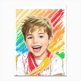 Portrait Of A Young Boy-Reimagined 1 Canvas Print