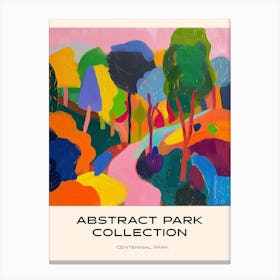 Abstract Park Collection Poster Centennial Park Sydney 3 Canvas Print