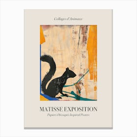 Squirrel 3 Matisse Inspired Exposition Animals Poster Canvas Print