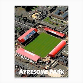 Ayresome Park, Middlesbrough, Stadium, Football, Art, Soccer, Wall Print, Art Print Canvas Print