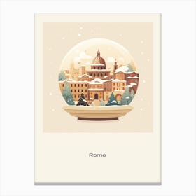 Rome Italy Snowglobe Poster Canvas Print