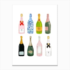 Champagne Bottles Canvas Print