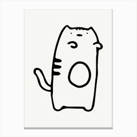 Cat Drawing Illustration Canvas Print