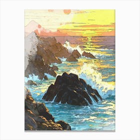 Wave Ocean Landscape Canvas Print