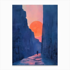 Sunset In The Canyon Canvas Print