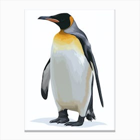 King Penguin Saunders Island Minimalist Illustration 1 Canvas Print