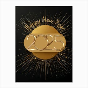 Happy New Year 2025 1 Canvas Print