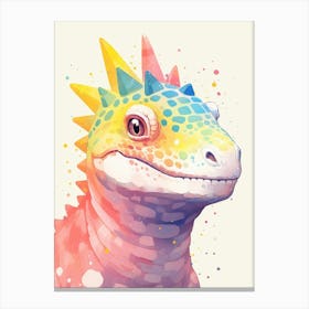 Colourful Dinosaur Ankylosaurus 2 Canvas Print