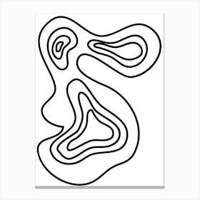 Drawing Of A Wavy Line Canvas Print