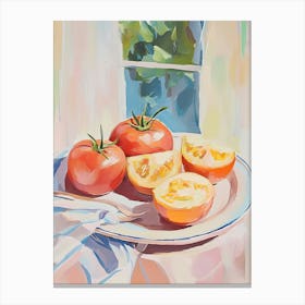 Still Life Tomatoes By A Window Canvas Print