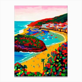 Amadores Beach, Gran Canaria, Spain Hockney Style Canvas Print