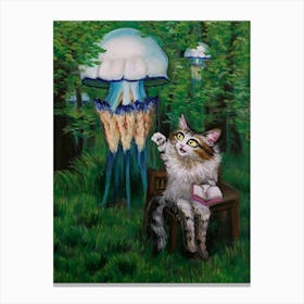 Cat In The Woods 1 Canvas Print